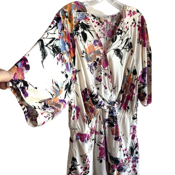 Umgee Floral Mini Dress with Lots of Feminine Details Bright Colorful! - Picture 4 of 8